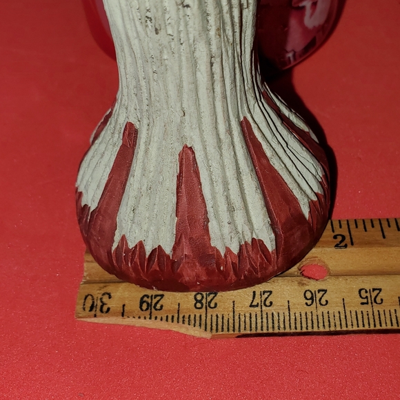 Two Candlestick Style Wooden Santa Claus Figurines - Picture 10 of 10